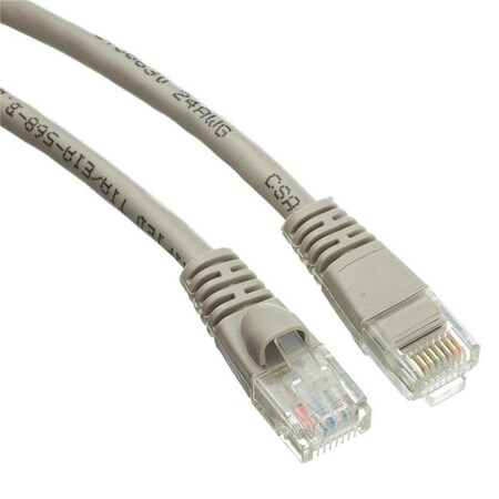 Cable Wholesale Cable Wholesale 10X6-02103 Cat5e Gray Ethernet Patch Cable; Snagless & Molded Boot - 3 ft. 10X6-02103